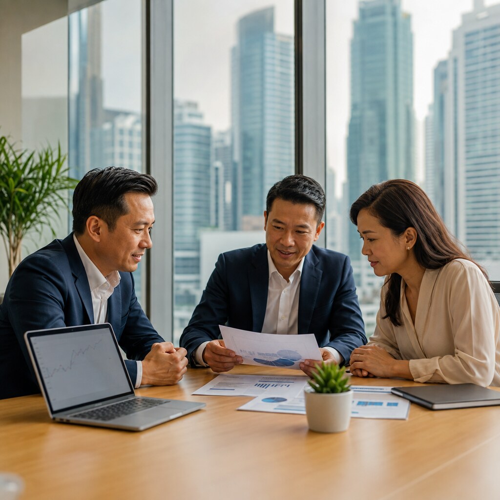 Cornerstone Capital Services advisers reviewing a Singapore SME's financials